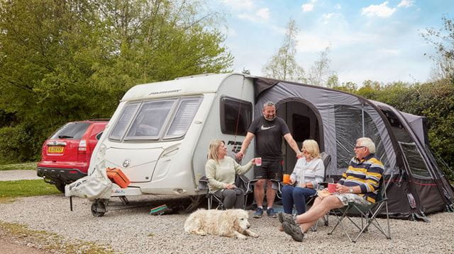 Members of the caravanning group in Whitemead